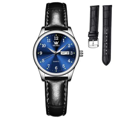 Analog Popular Fashion Arm Business Arm Leather Watch for Blue Easy To Casual Ladies Watch Women's Watch, Quartz, Women's Watch, Waterproof,