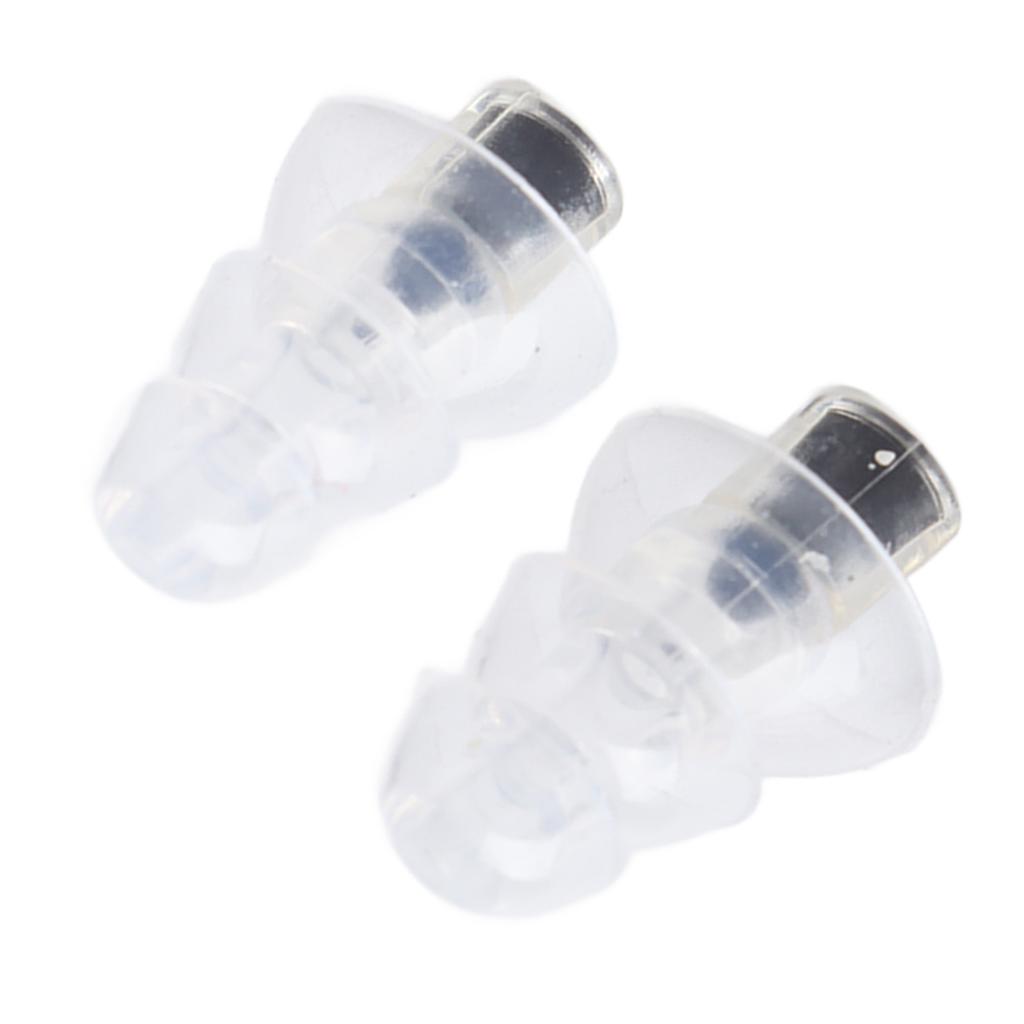 1 Pair Earplugs Liquid Silicone Music Earplugs with Filter Black Noise Reduction Hearing Protection