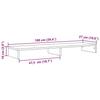 VidaXL Support de moniteur blanc 100x27x10 cm bois d'ingénierie, support de moniteur pour bureau, étagère de moniteur, 854652