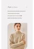 Women's Cable Knit Cashmere Sweater - Long Sleeve, Half-High Neck, Saddle Shoulder, Loose Fit, Solid Color, Autumn/Winter Pullover.