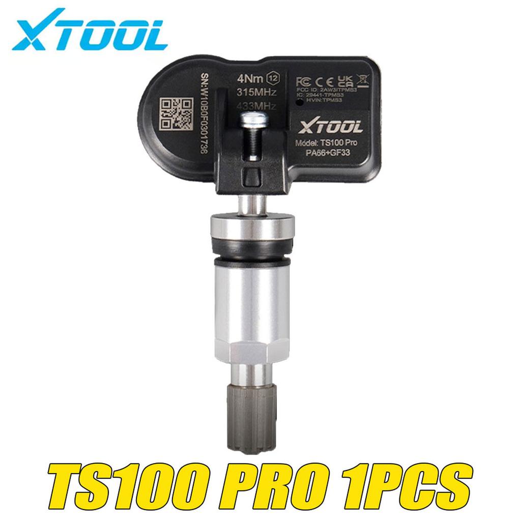 XTOOL TS100 PRO TPMS SENSOR 315MHz & 433MHz TPMS Sensor Tire Repair Tools 2 IN 1 Car Tire Pressure Monitor Tester Programming