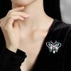 Enamel Butterfly Brooch Pin Elegant Women Vintage Style Decorative Accessory for Dress Coat Cheongsam Jacket Outwear