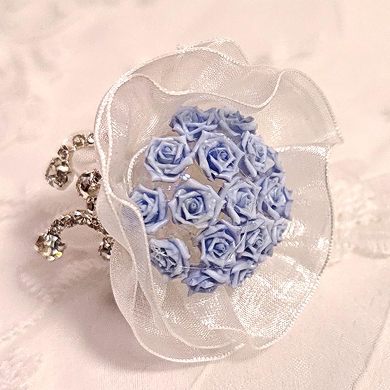 

1 шт. Роза ручной цветок милый маленький букет DIY украшение ручной работы бисерный букет для куклы DIY Алмазный букет элегантный 14 цветов