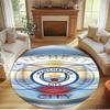 Manchester City FC Print Ronde Vloerkleed, Wasbaar Vloerkleed, Voor Entree Slaapzaal Wasruimte Kantoor Studiekamer, Woondecoratie Verjaardag Kerstcadeau