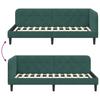 Corner Bed Frame Dark Green 90 X 190 Cm Velvet