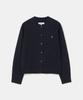 UNIFORM BRIDGE Cashmere Blended Cable Knit Cardigan(Women) Dark Navy