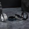 New In Metal Spinner Fidget Cool Rings for Men Stainless Steel Rotatable Chain Anxiety Relife Spinning Ring Anillo Antiestres