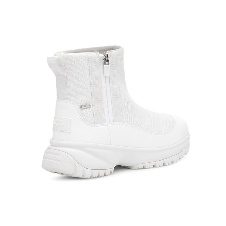 UGG Yose Zip Fleece Lined Snow Boots White Women's 1112329-WHT