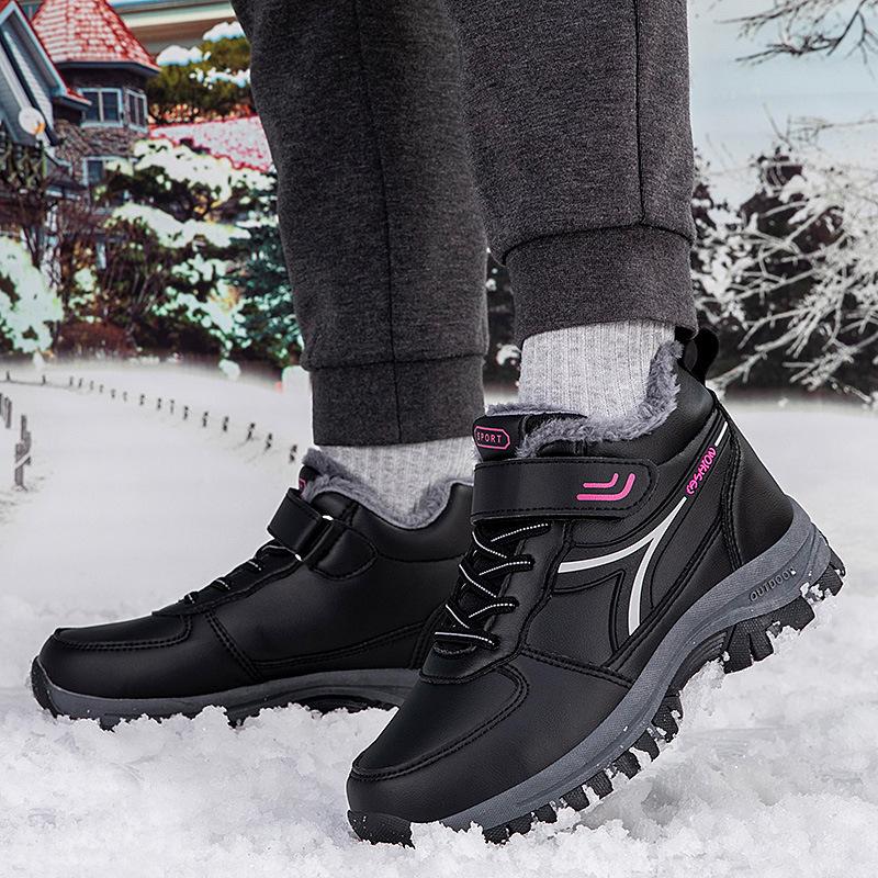 Seniorenschuhe Herbst und Winter Samt warm Schneestiefel Sportschuhe Mittelalterliche und ältere Freizeitschuhe Paar Laufschuhe Baumwollschuhe