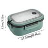 1PC Multi-Layered Compartment Lunch Box With Fork And Spoon, Handle And Seal, Suitable For Students And Office Workers.