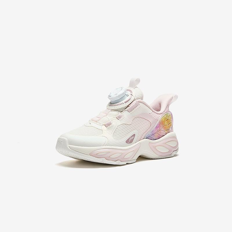 Anta Kids Butterfly Wing Fabric Trendy Comfortable Versatile Rebound Lightweight Shock Absorption Low Top Kids Running Shoes 322519915-2