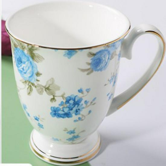 Tangshan Creative Bone Porzellantasse - Keramiktasse für Kaffee und Milch mit aufgedrucktem Logo