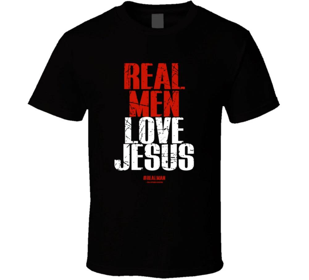 Real Men Love Jesus #realman Christian Gift Men Father T Shirt L