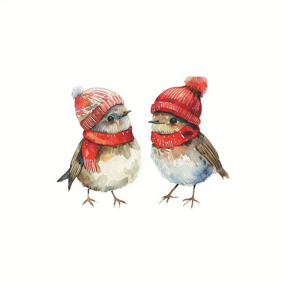 1pc Christmas Holiday Bird Window Clings Festive Decor Home Bathroom Stickers Thanksgiving Chinese New Year Decorations Sticker