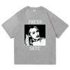 Freya Skye Vintage Halftone Porträt Grafik Unisex Schweres Übergroßes Streetwear Schwarzes T-Shirt für Musik & Popkultur-Liebhaber