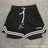 American Style Double Layer Basketball Shorts - Above Knee, Anti-Exposure, Two-Piece Look, Ideal for Training, Running, and Fitness