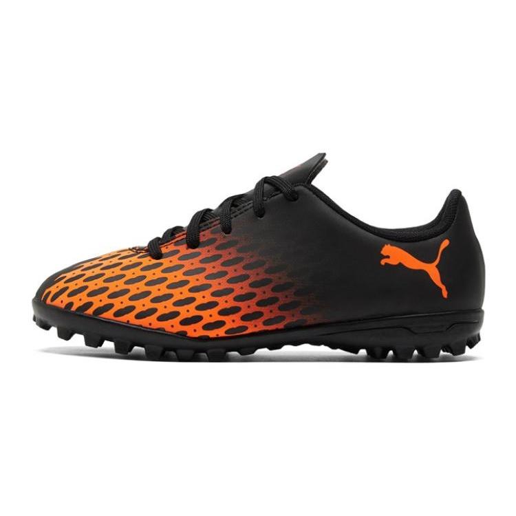 (GS) PUMA Spirit 3 TT JR Football Shoes  Black Orange  Kids  106072-04 EU 28