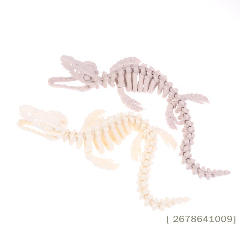 3D Printed Mosasaur Skeleton Realistic Prehistoric Marine Reptile Model with Movable Jaw & Joints, Desktop Decor,Educational Toy
