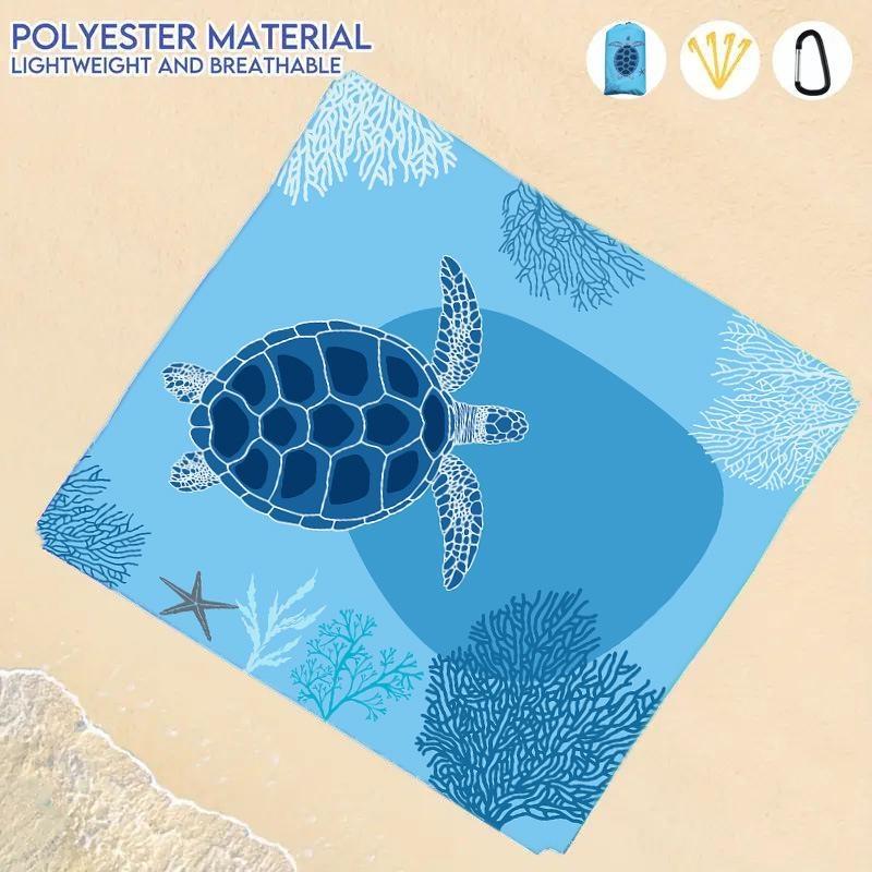 Outdoor Camping Gate Width No Splice Beach Mat Portable Bag Polyester Waterproof Picnic Mat Thickened Mat