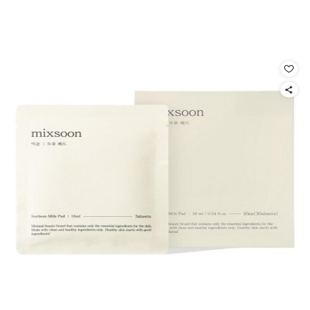 Mixsoon Soy Milk Pads 10pcs – Brightening & Hydrating Facial Pads