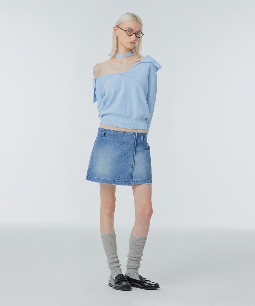 INSTANTFUNK Wickel-Mini-Jeansrock