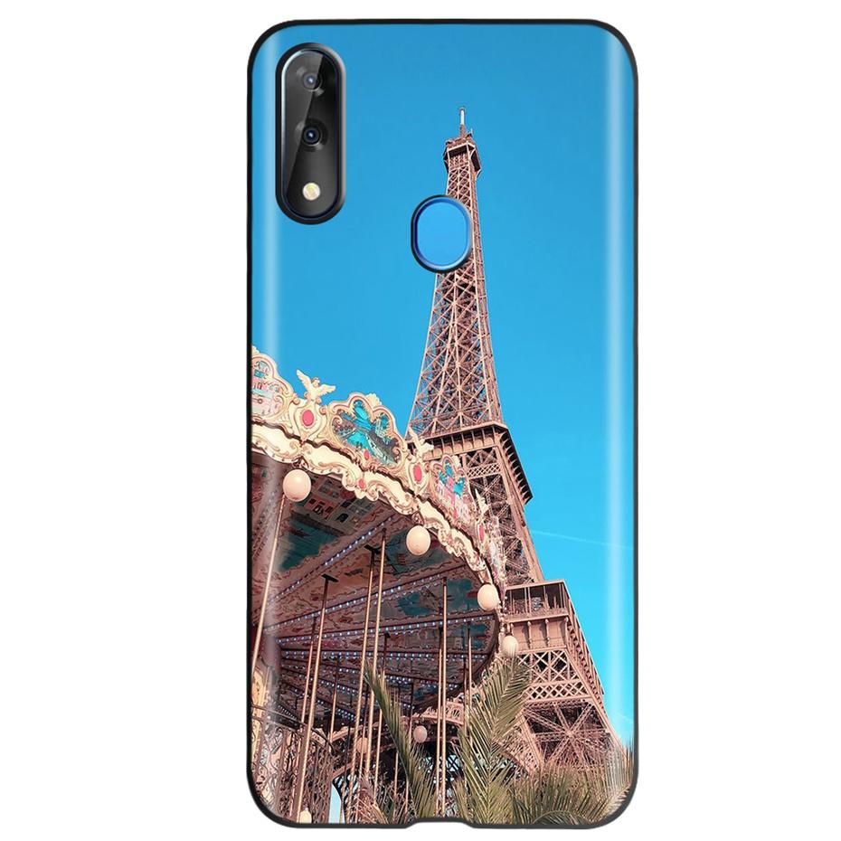 Etui do ZTE Blade V10 Modny Wzór Kwiatowy Serce Etui na Telefon do ZTE Blade V10 Vita V 10 Czarne Silikonowe Miękkie TPU Zderzak