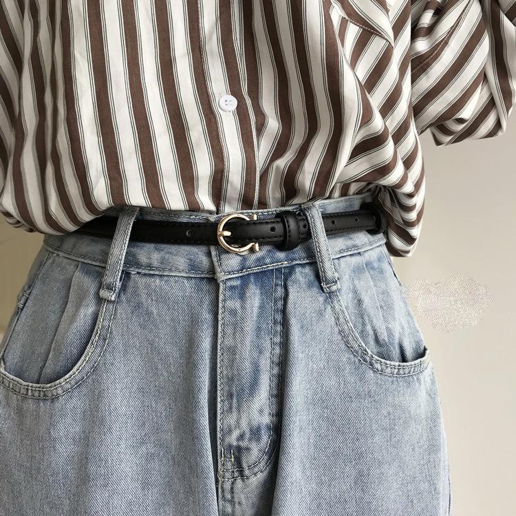 Multi-Color Thin Decorative Belt for Women - Versatile Accessory for Jeans, Dresses, & Sweaters.