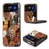 Halloween Herbst Kunst Hexe Katze Handyhülle Für Samsung Z Flip 7 6 5G Galaxy Z Flip4 Z Flip5 Z Flip3 Hülle Schwarze Harte PC Schale Prote
