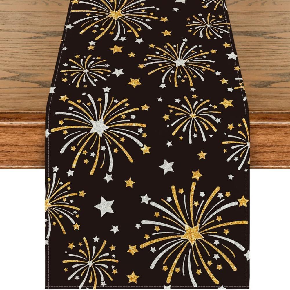 New Chinese New Year Table Runner Wine Glass New Year New Year Tablecloth New Year Table Flag Cover Home Decor
