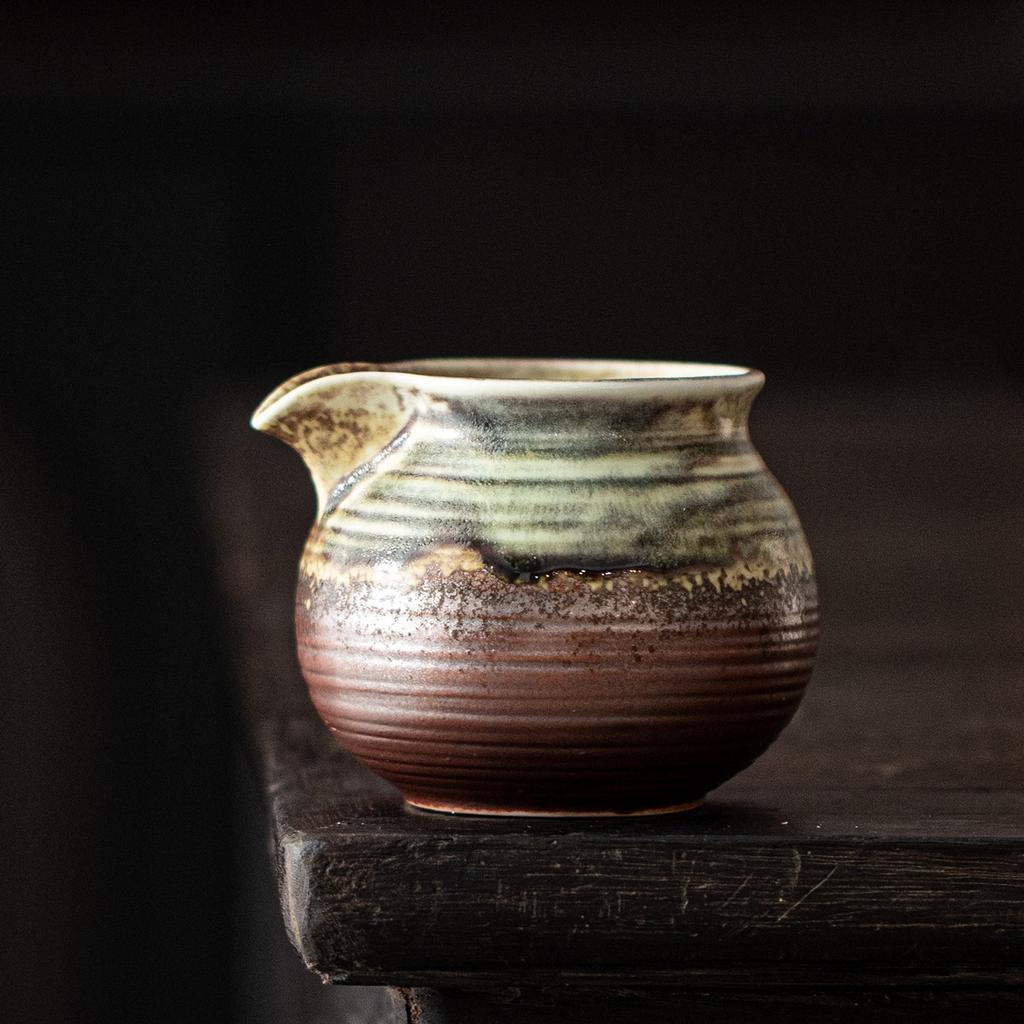 Wood-fired Glazed Fairness Cup, Ceramic Tea Divider, Vintage Kiln-transformed Tea Sea, Household Tea Set Accessories, High-end Chinese Tea Divider