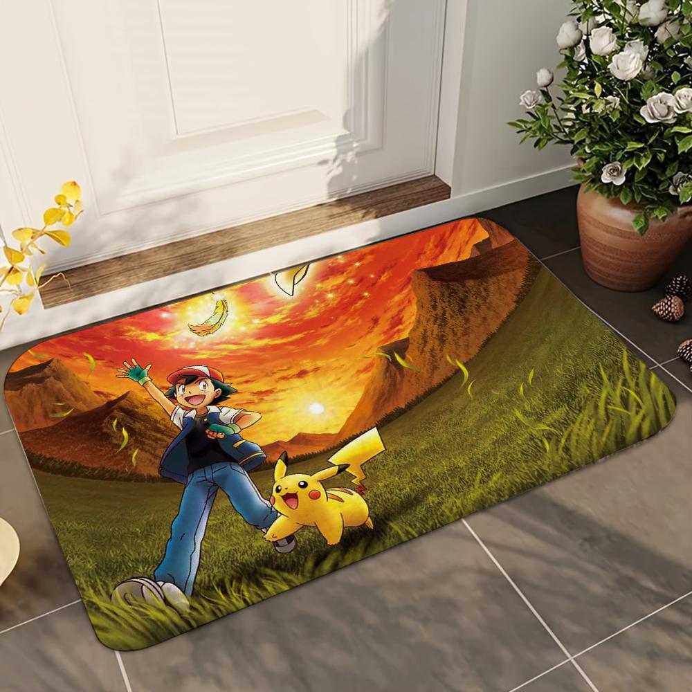 1pc B-Bandai P-Pokemon Bathroom Absorbent Mats Anti-Slip Mats Home Decor Supplies Carpets Home Kitchen Floor Mats