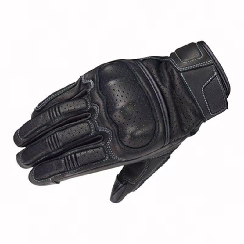 Cycling gloves motorcycle men s four seasons sheepskin locomotive racing gloves cycling shell gloves M коричневый
