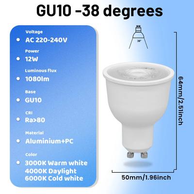 1-20PCS 220V 240V Hight Quality 12W LED Light Bulb GU10 LED Spotlight Corn Lamp Energy Saving Lamp for Living Room