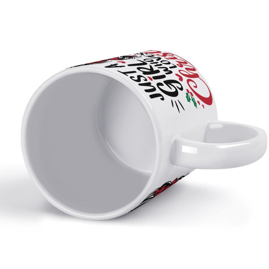 1pc 11oz blank ceramic coffee mug, double-sided printed cup, modern minimal feel, strong construction, clean edges, perfect drink companion