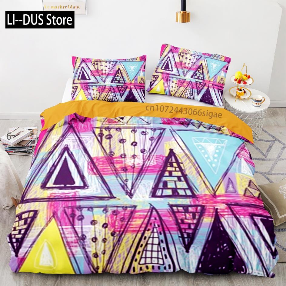 Tribe Bedding Set Single Twin Full Queen King Size Ancient culture Bed Set Aldult Kid Bedroom Duvetcover Sets 3D Anime 012