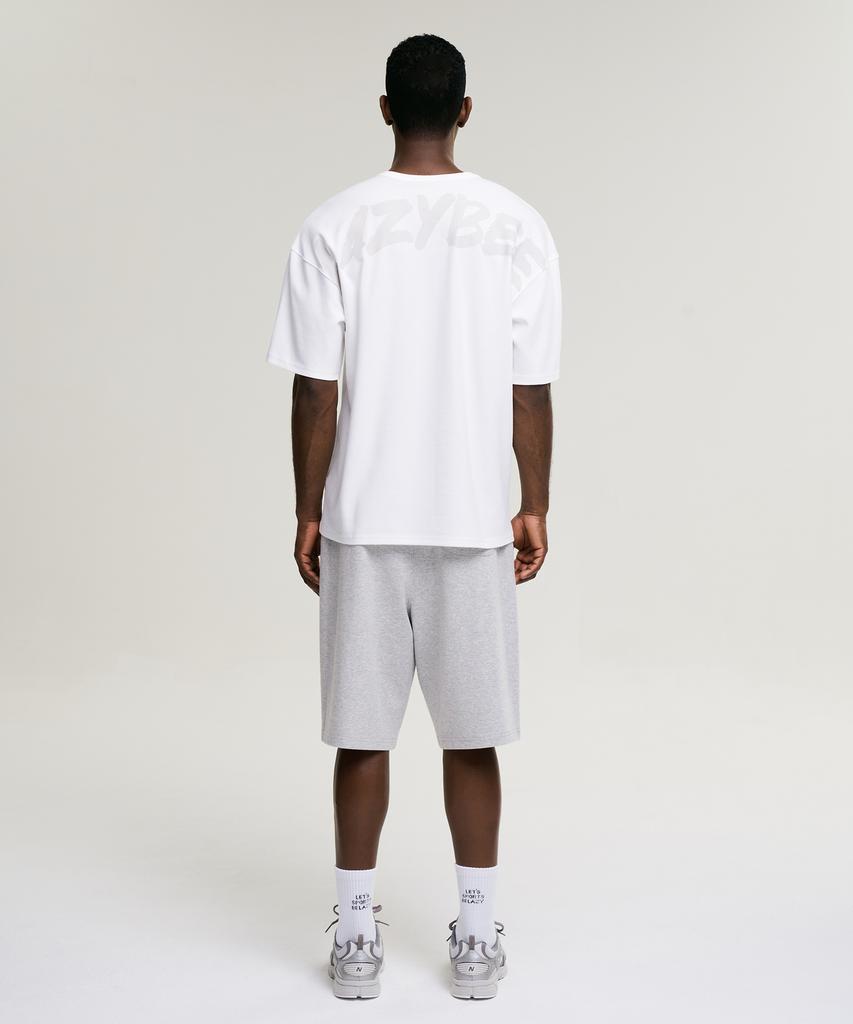 Leijibi One-Pleat Giant Fit Fresh Bermuda Pants M Melange Grey