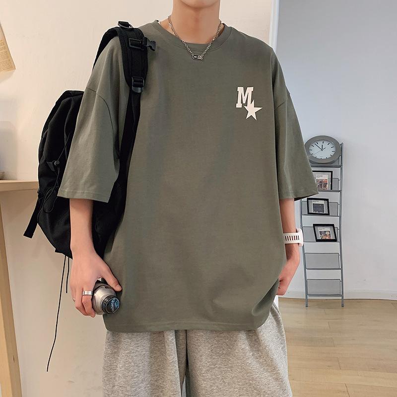 

Летняя футболка с коротким рукавом Мужская свободная футболка Летняя футболка с половиной рукава XXXL