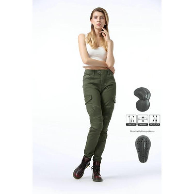 Womens Military Green Motorcycle Riding Pants