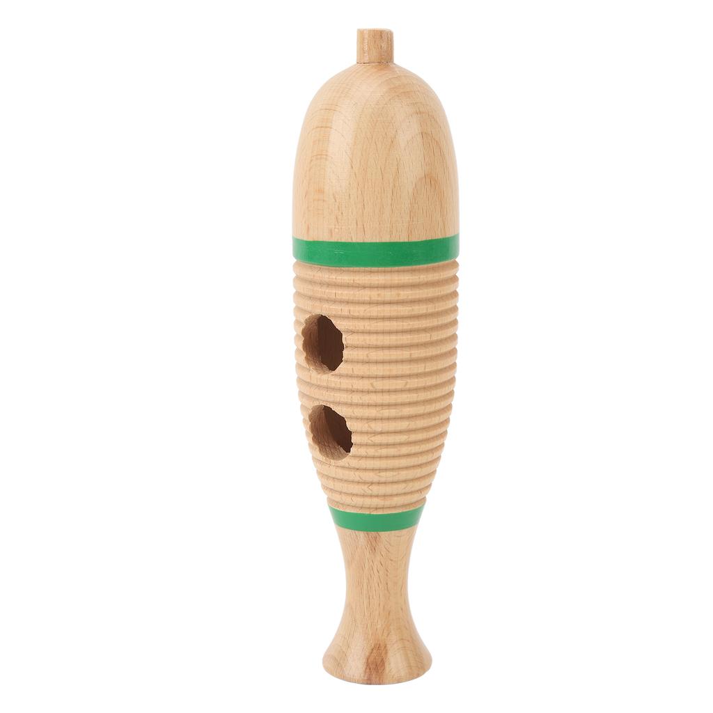 Fish Shaped Guiro Wooden Latin Percussion Musical Instruments with Rhythm Stick L for Kindergarten