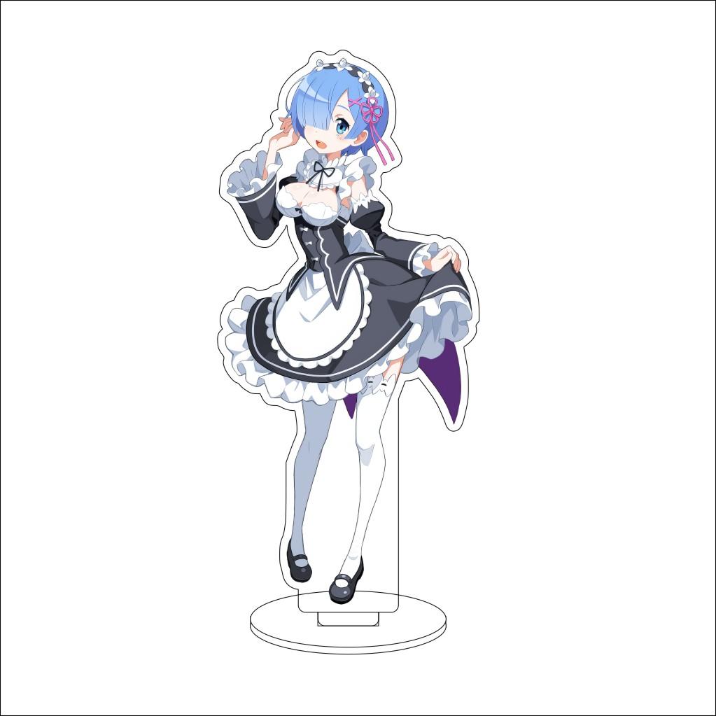 16CM Anime ZERO Starting Life in Another World Cosplay Acrylic Stand Ornaments Elsa Gran Hilte Figure Stand Halloween Gift