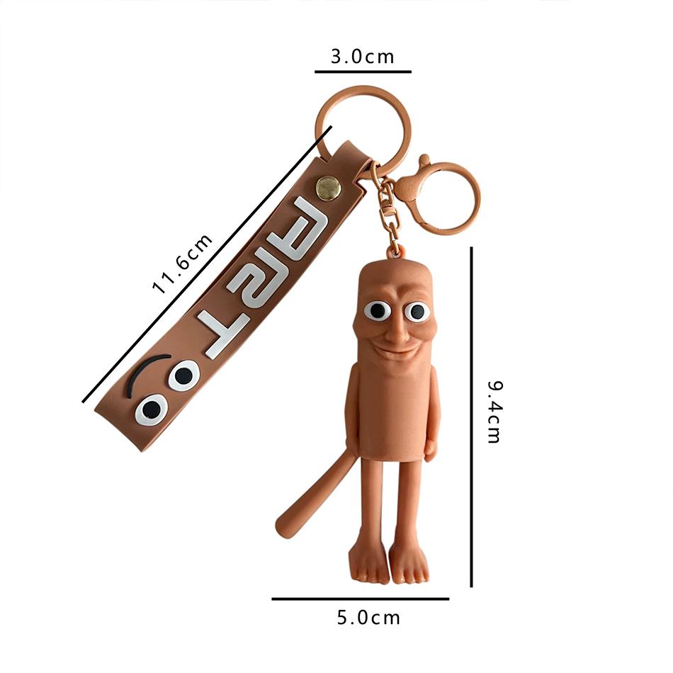 Italian Brainrot Animals Figure Keychains Tung Tung Tung Sahur Tralalero Tralala Ballerina Cappuccino Doll Keyrings Bags Pendant
