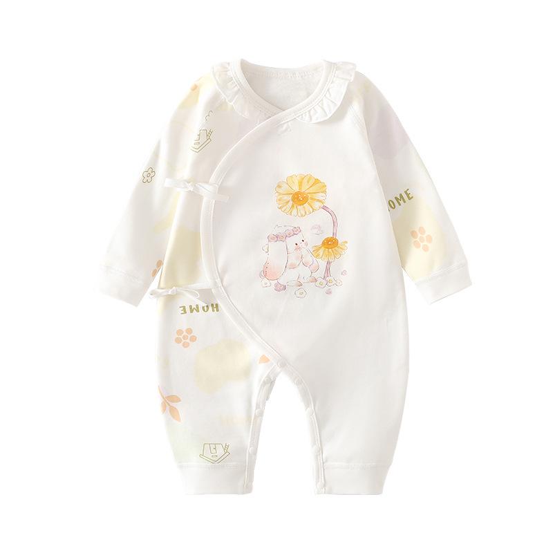 Newborn Long Sleeve Cotton Romper - Spring/Autumn Style for Baby Crawling & Outings