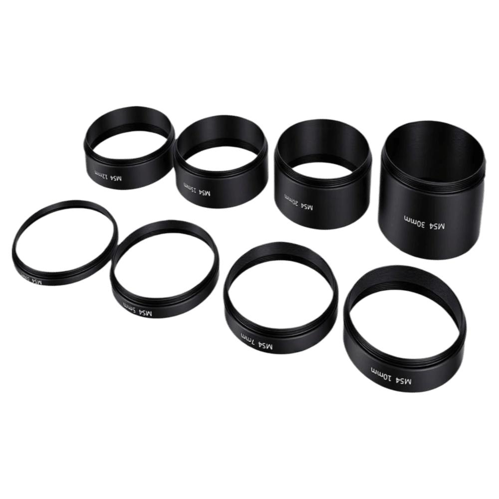 8pcs Alloy Lens Adapter Ring M54x0.75 Thread Threaded Spacer Kit Astrophotography