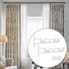 Pack of 8 Metal Double Curtain Poles Wall Brackets Easy Installation Double Drapery Rod Support Holders Fit Rod 25mm