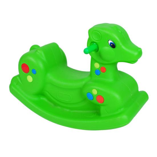 

Kids Animal Rocking Horse Horse Deer Elephant Sea Lion Designs Plastic Rocker Toy for Toddlers Indoor Outdoor Riding Toy B зелёный