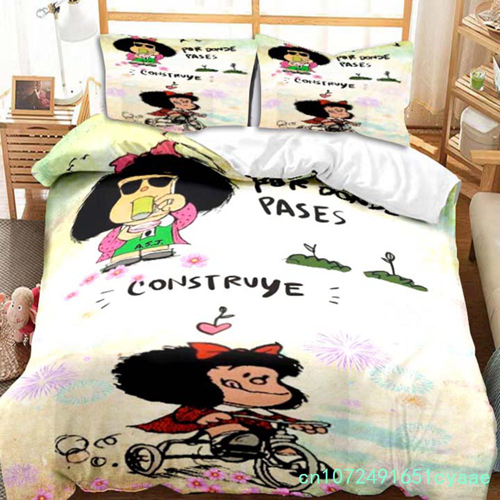 Mafalda Cartoon Quino Comics Bedding Set Duvet Cover Set Adult Children Single Double King Size Duvet Cover And Pillowcases Gift