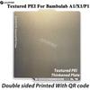QR Code Textured PEI Bed For Bambu Lab Build Plate  X1/P1P/P1S  Double Sided PEI Spring Steel Sheet For Bambu Lab A1 Accessories