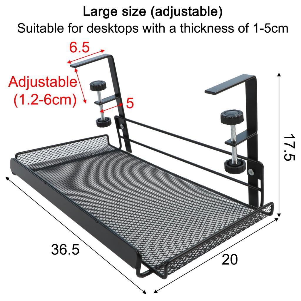 Brand New Number Of Pieces Computer Storage Rack Space Saving Solution For Table Bottom 1 Pieces 36.5*20*17.5cm