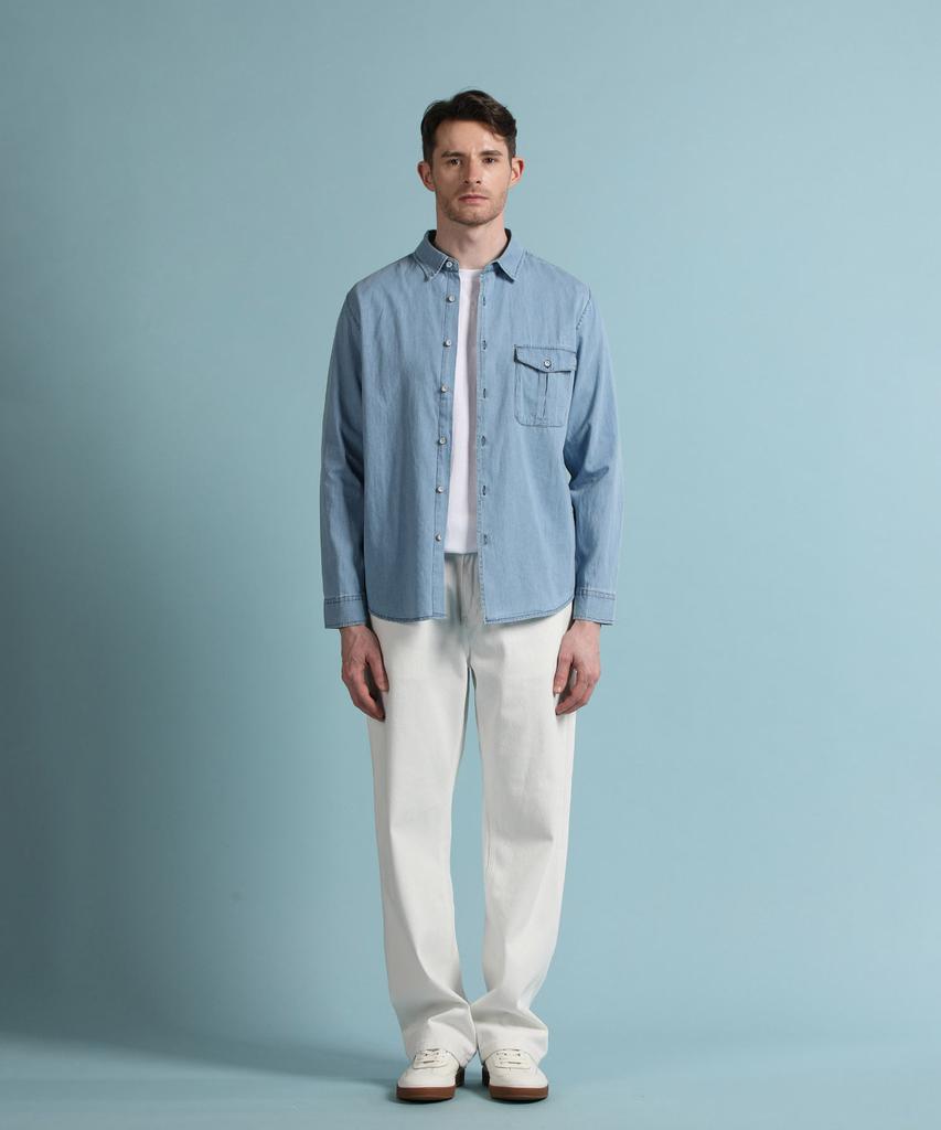 PANICALE Blue Washed Denim Shirt