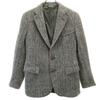 Polo by Ralph Lauren 80s Vintage Green Tag Herringbone Tailored Jacket 16 Women Used